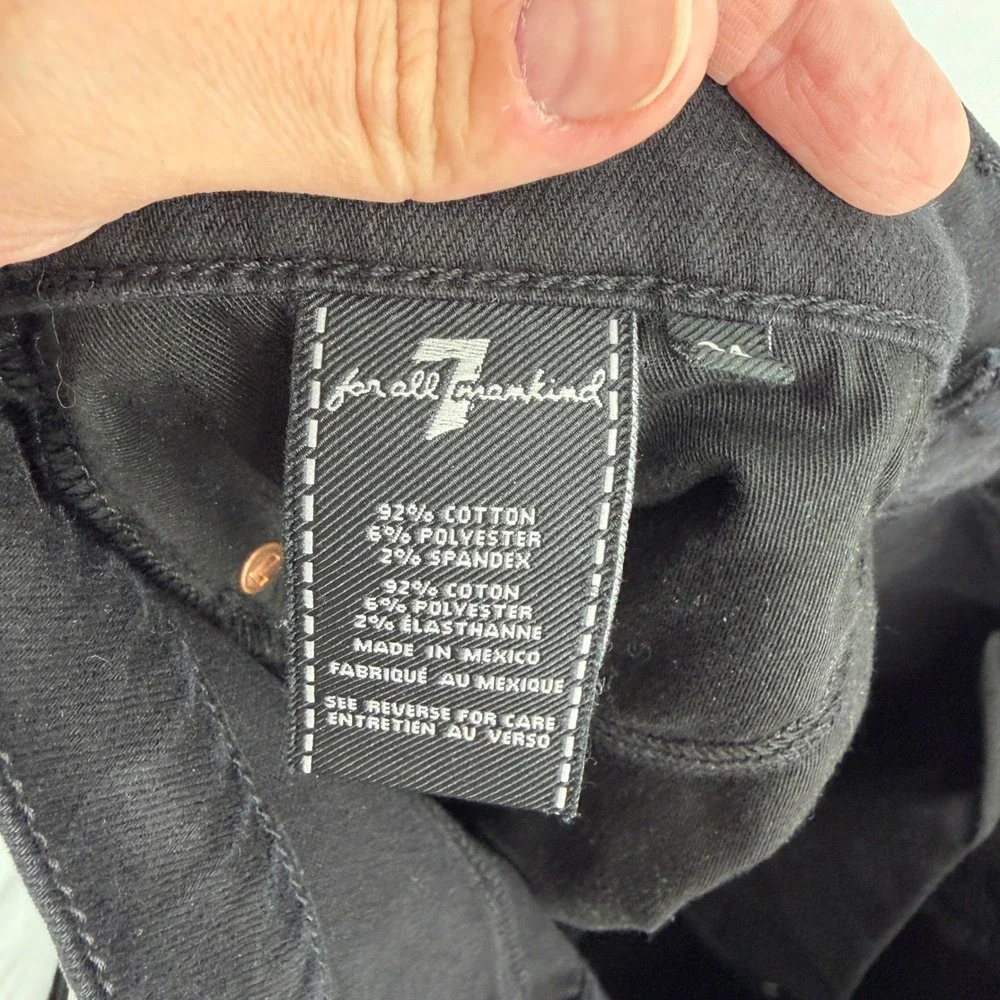7 For All Mankind Slimmy‎ Luxe Performance Mens Black Slim Fit Jeans Size 34